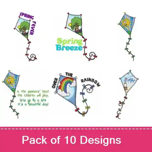 Final Sale Kite Combo Pack Embroidery design pack by Embroidery Patterns, Embroidery Packs on EmbroideryDesigns.com