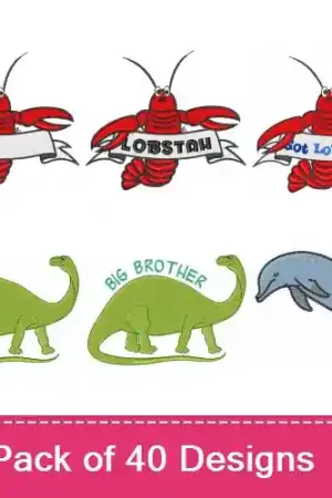 Animals Combo Pack Embroidery design pack by Embroidery Patterns, Embroidery Packs on EmbroideryDesigns.com Buy Today