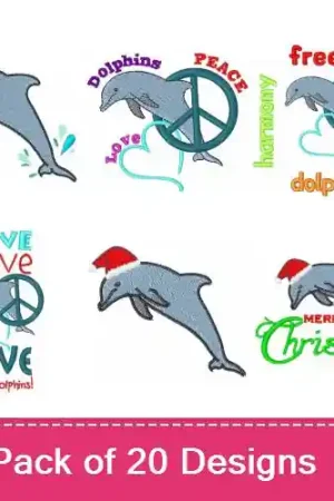 Trusted Brand Dolphins Combo Pack Embroidery design pack by Embroidery Patterns, Embroidery Packs on EmbroideryDesigns.com