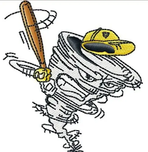 Viral Tornado Baseball Embroidery Design