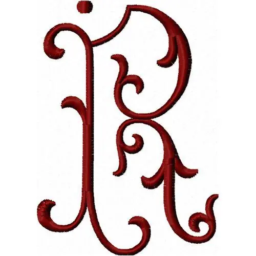 No Minimum Order Vintage Alphabet Embroidery Design