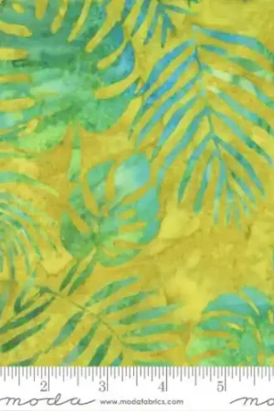 Crafted Beachy Batiks Sunshine Palm Leaves in Yellow with Free $89.99 Bundle
