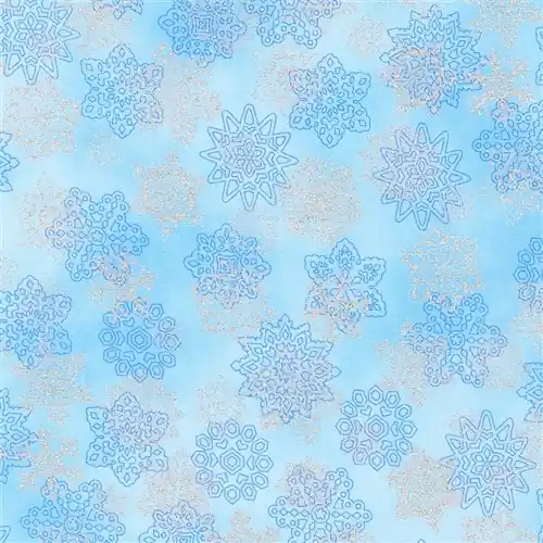 Best Choice Holiday Flourish Snow Flower Snowflake Varieties in Sky Blue with Free $89.99 Bundle
