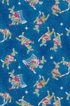 12 Days of Christmas Reindeer Tossed in Cyan Blue with Free $89.99 Bundle New Release