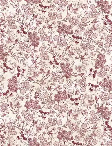 Budget Proud Rooster Floral Toile in Ivory Red by Susan Winget with Free $89.99 Bundle
