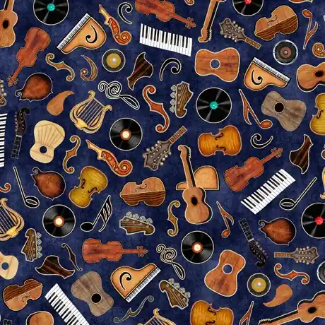 Tiny Tunes Music Elements Toss in Navy with Free $89.99 Bundle Worldwide Shipping