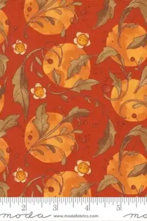 Forest Frolic Swirly Leaves Dots Leaf in Copper Orange with Free $89.99 Bundle New Arrival