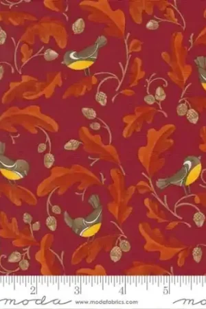 Forest Frolic Birds and Acorns Cinnamon Red with Free $89.99 Bundle Warranty Included