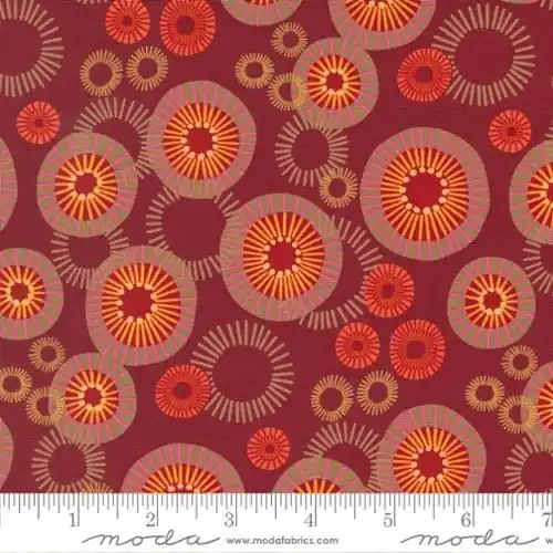 Forest Frolic Mod Indian Blanket Dots in Cinnamon Red with Free $89.99 Bundle Best Choice