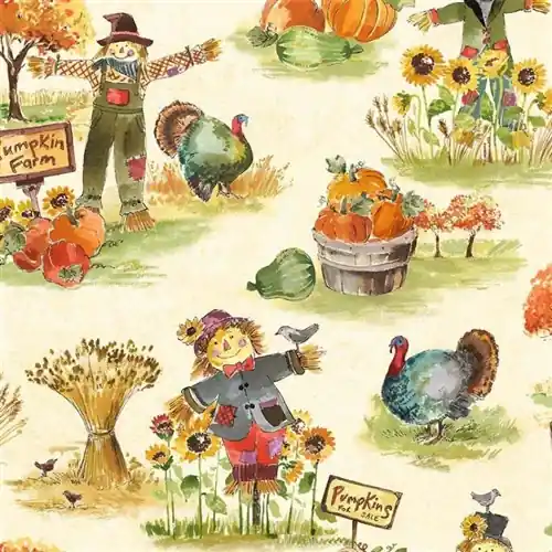 Popular Pumpkin Farm Scarecrows in Cream with Free $89.99 Bundle