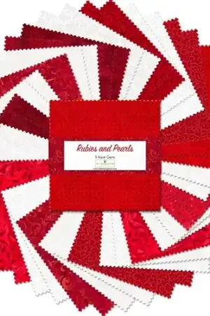 Best Seller Rubies and Pearls 5" Squares WP-507-107-507 with Free $89.99 Bundle