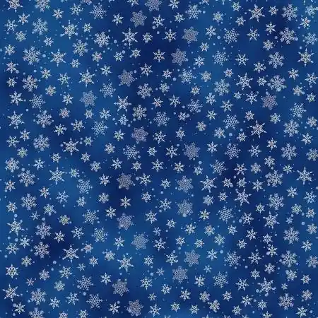 Whispering Woods Metallic Snowflakes in Navy Silver with Free $89.99 Bundle In Demand