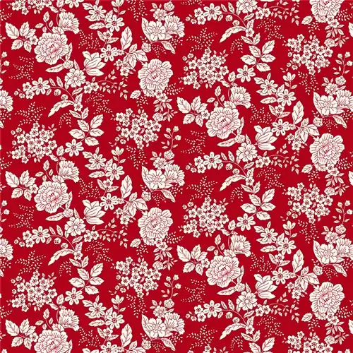 Free Shipping Tranquility Floral Flowers Toile in Brick Red with Free $89.99 Bundle