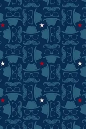 Hipster Hats and Moustaches in Navy Blue with Free $89.99 Bundle Mega Sale