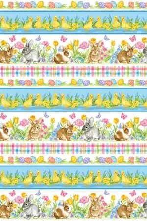 Hassle-Free Returns Spring is Hare Border Stripe in Multi with Free $89.99 Bundle