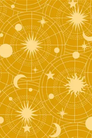 Celestial Galaxy Linear Stars and Moons Tonal in Yellow with Free $89.99 Bundle Cheap