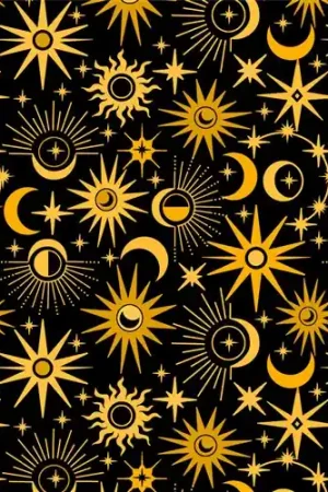 Celestial Galaxy Stars Allover in Black with Free $89.99 Bundle Hassle-Free Returns