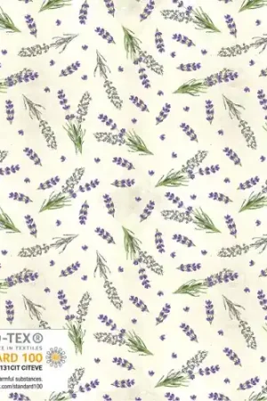 Herbs and Flowers Digital Lavender Branches in Off White Cream with Free $89.99 Bundle Exclusive