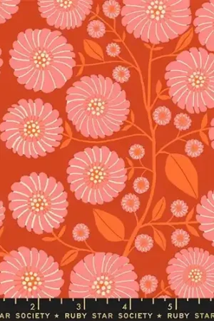 Floradora Starflower Florals in Cayenne Red Orange with Free $89.99 Bundle Bargain