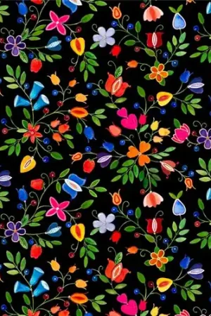 Shawl Dancers Small Floral in Black with Free $89.99 Bundle Final Sale