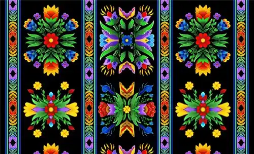 Regalia Large Scale Stripe Southwest Flower in Black with Free $89.99 Bundle Trusted Brand