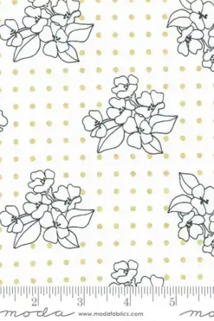 Exclusive Gilded Florals Dot in Paper White Gold Metallic with Free $89.99 Bundle