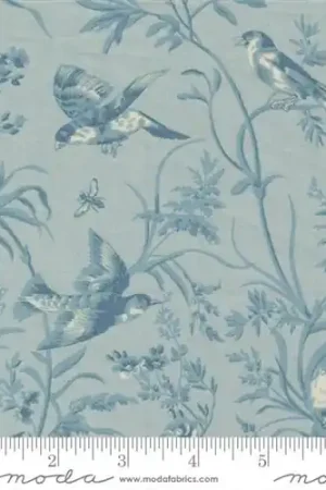 Antoinette Aviary De Trianon Florals Birds Butterflies in Ciel Blue with Free $89.99 Bundle Fresh Stock