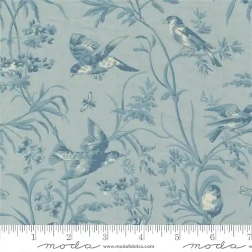 Antoinette Aviary De Trianon Florals Birds Butterflies in Ciel Blue with Free $89.99 Bundle Fresh Stock
