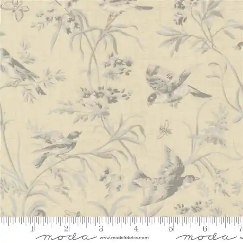 Antoinette Aviary De Trianon Florals Birds Butterflies in Pearl Roche Beige with Free $89.99 Bundle Premium