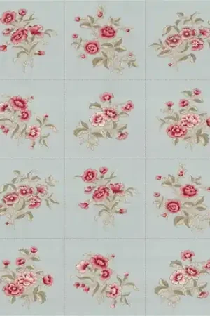 Antoinette Floral Panel 36 X 44 inches in Ciel Blue with Free $89.99 Bundle Order Now