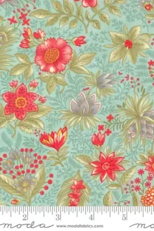 Fan Favorite Collections for a Cause: Etchings Joyful Jacobean Florals in Aqua Blue with Free $89.99 Bundle