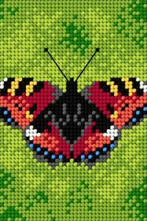 Professional Grade Common Blue Butterfly Needlepoint Canvas For Halfstitch W/O Yarn