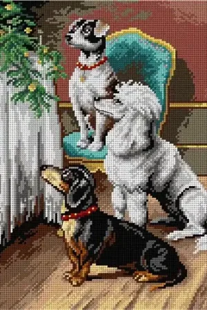 A Christmas Treat Needlepoint Canvas For Halfstitch W/O Yarn Same Day Shipping