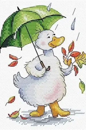 Holiday Sale Rainy Promenade Cross-Stitch Kit