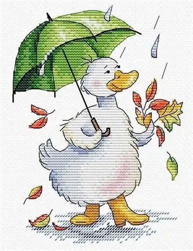 Holiday Sale Rainy Promenade Cross-Stitch Kit