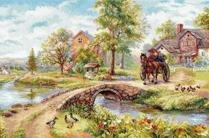 Factory Price Sunday Walk Cross-Stitch Kit
