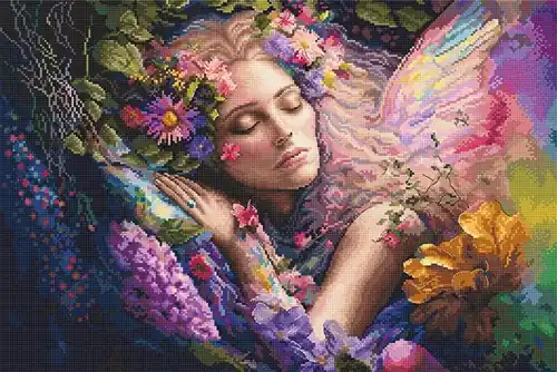Bed Of Flowers Cross Stitch Kit Reduced Price