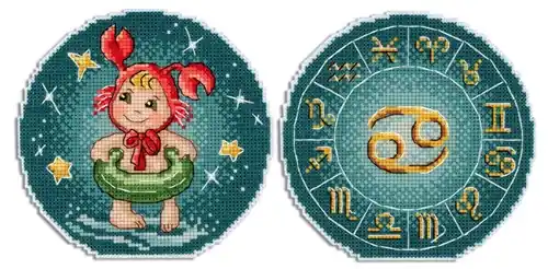 Zodiac Sign - Cancer Plastic Canvas Cross Stitch Kit Best Choice