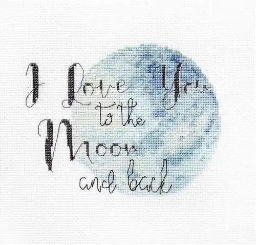 Latest Cross Stitch Kit Love You To The Moon