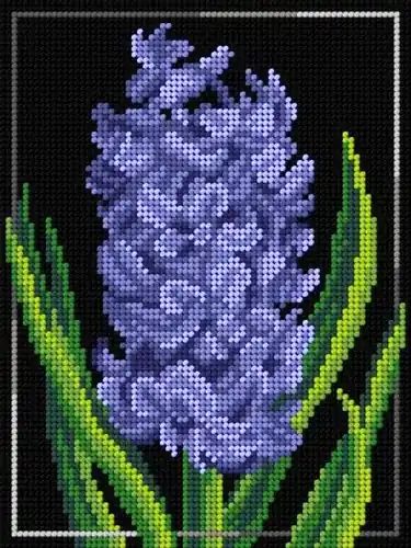 Hyacinth Needlepoint Canvas For Halfstitch W/O Yarn Flash Sale