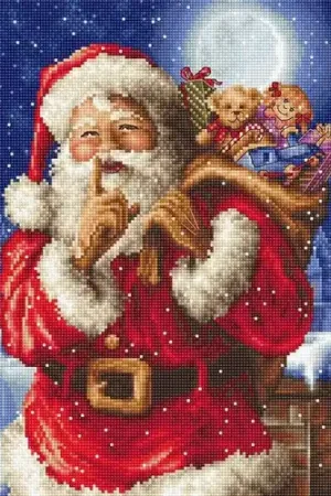 Santa Christmas Secret Cross Stitch Kit Affordable