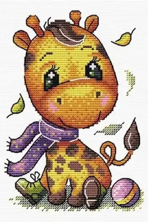 Giraffe Cross Stitch Kit Crafted