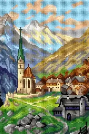 Free Delivery Georg Janny - Heiligenblut Needlepoint Canvas For Halfstitch W/O Yarn