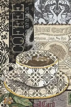 Lion Coffee Cross Stitch Kit Affordable