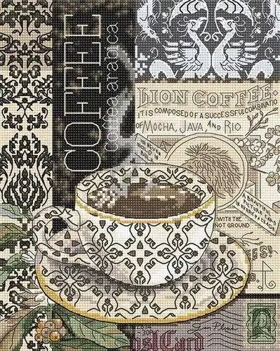 Lion Coffee Cross Stitch Kit Affordable