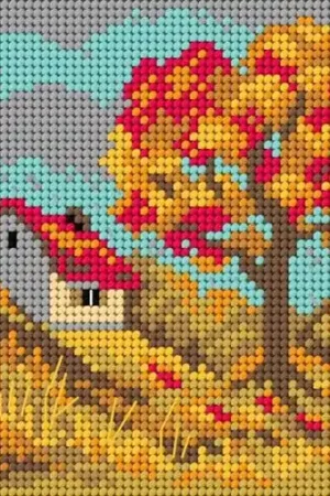 Needlepoint Canvas For Halfstitch W/O Yarn Four Seasons - Autumn Best Seller