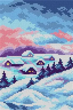 Place Order Needlepoint Canvas For Halfstitch W/O Yarn Frosty Land