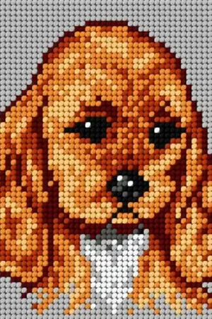 Certified Needlepoint Canvas For Halfstitch W/O Yarn Small Spaniel