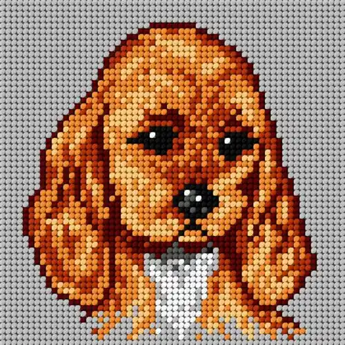 Certified Needlepoint Canvas For Halfstitch W/O Yarn Small Spaniel