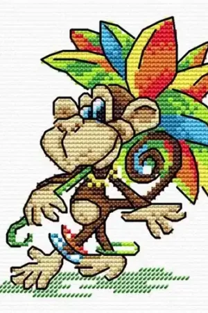 Monkey Cross Stitch Kit Holiday Sale
